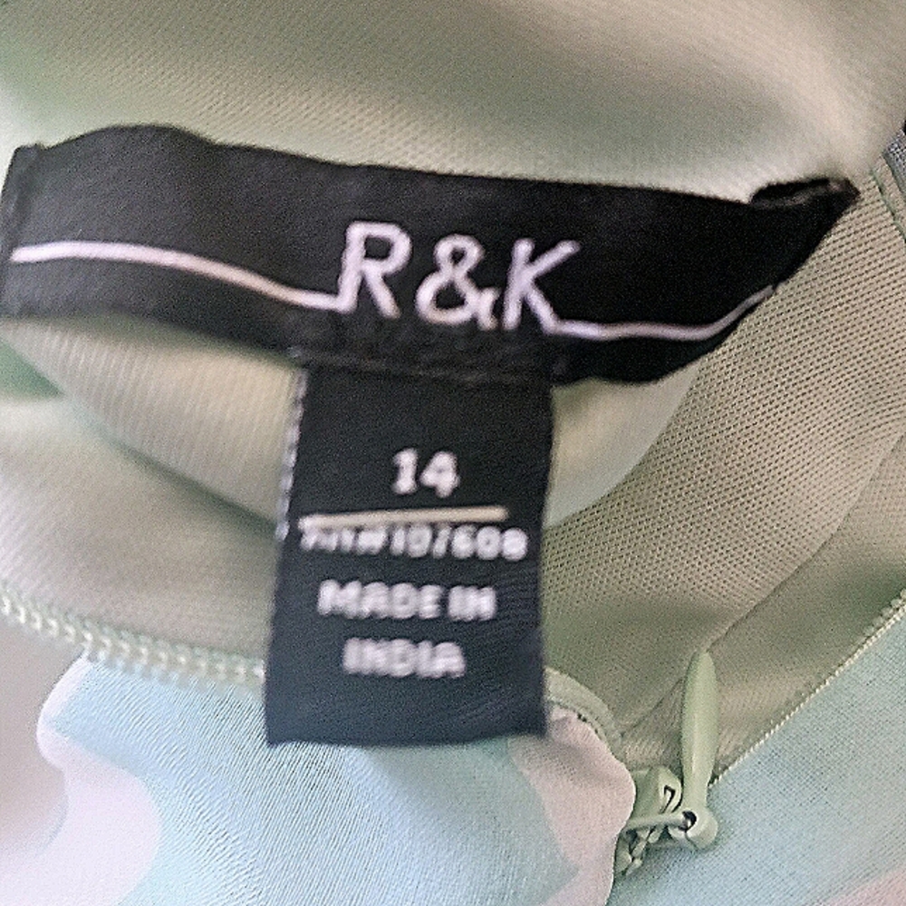 R&K Mint Green & White Floral Maxidress - Picture 7 of 7
